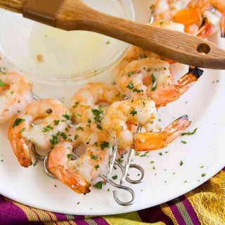 The most succulent grilled shrimp, brushed with lemon butter and ready to eat straight from the skewer! 102 calories and 1 Weight Watchers Freestyle SP