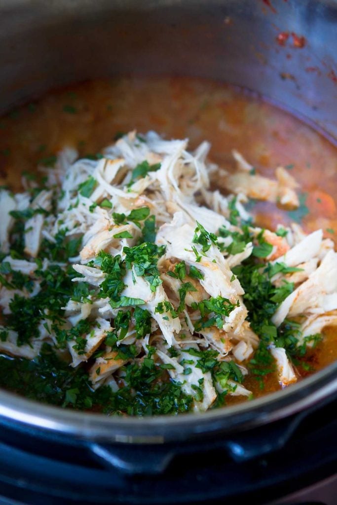 Shredded chicken made in electric pressure cooker
