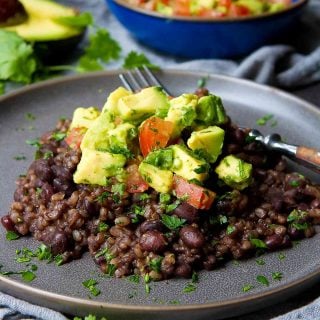 You can't beat Instant Pot Black Beans and Rice with Avocado Salsa for a healthy, economical meal that comes together easily! 192 calories and 6 Weight Watchers Freestyle SP