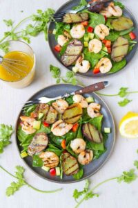 There are so many fantastic flavors in this Grilled Moroccan Shrimp Potato Salad recipe. Healthy, flavorful and delicious lunch or dinner recipe. 289 calories and 5 Weight Watchers Freestyle SP #salad #cleaneating