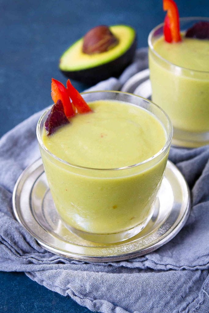 Mezcal cocktails are showing up everywhere and this avocado version has a fantastic creamy texture and amazing flavor!