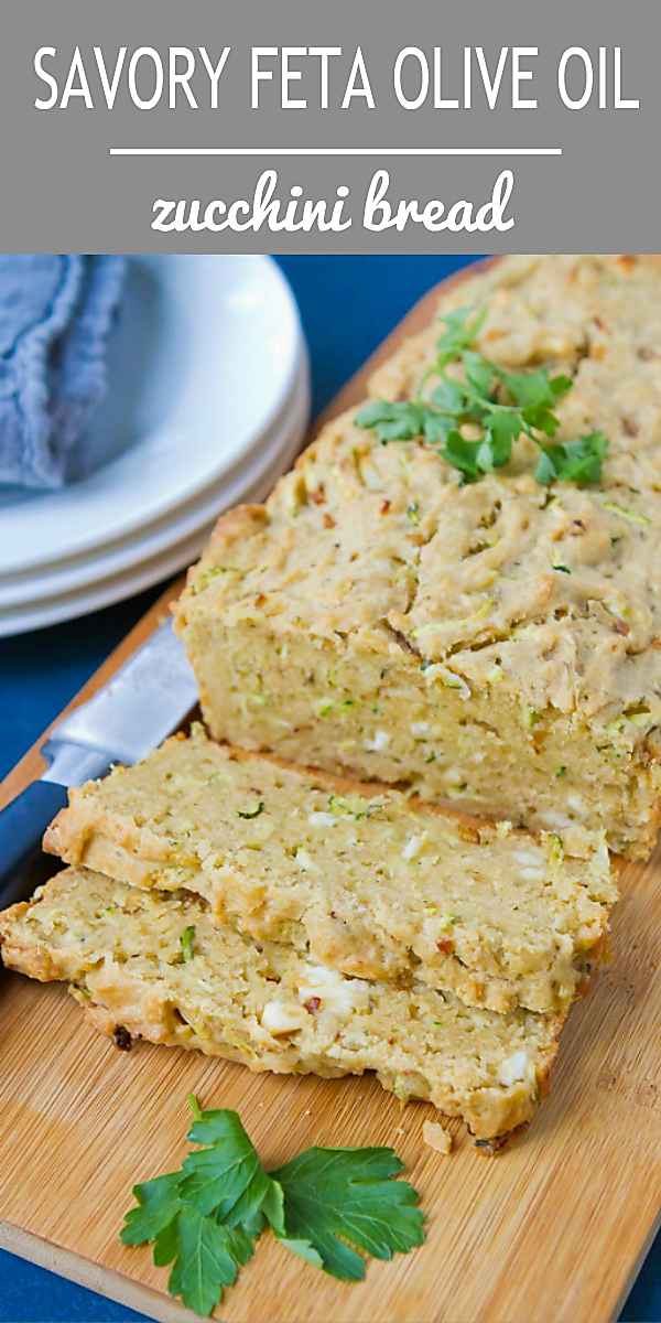 Not your typical recipe for zucchini bread! This savory feta and zucchini version is perfect with a bowl of soup. 191 calories and 5 Weight Watchers Freestyle SP #zucchini #bread #healthy