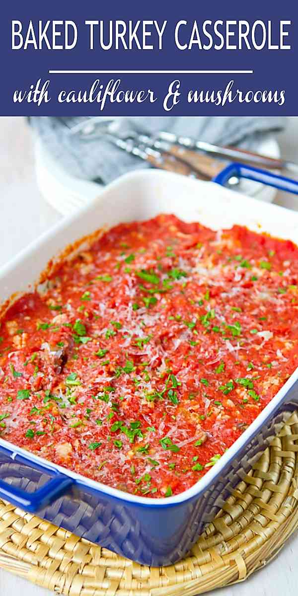 Tons of veggies packed into this ground turkey casserole! Make ahead the individual components and bake right before serving. 270 calories and 5 Weight Watchers Freestyle SP #weightwatchers #healthyrecipe #glutenfree