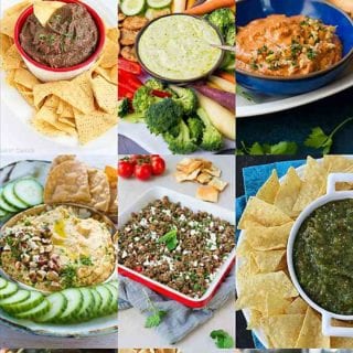 Dipping time! Healthy dips are always great to have on hand for cocktail or game day parties, or if you just have the afternoon munchies. #appetizer #entertaining #dips