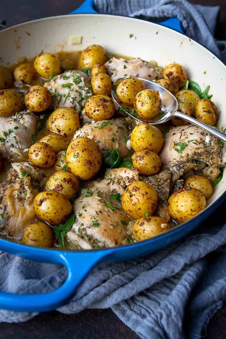 One-Pot Braised Chicken & Potatoes - Cookin Canuck
