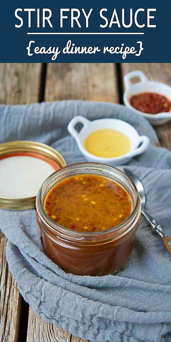 This homemade stir fry sauce recipe is great to have on hand for quick, healthy dinners. Whip up a batch in less than 5 minutes! 44 calories and 2 Weight Watchers Freestyle SP #weightwatchers #recipe