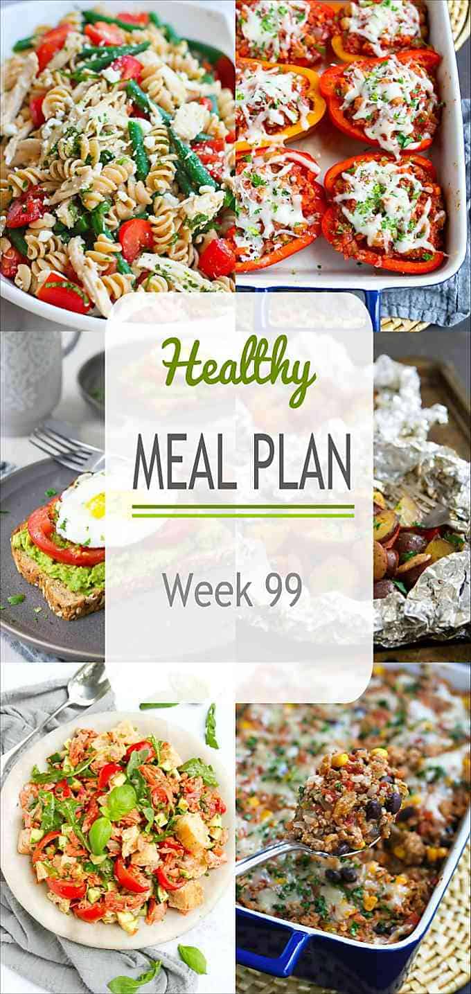 Dive into this week's healthy meal plan for everything from a much-loved pasta salad to an easy turkey rice casserole. #mealplanning #mealplan #healthyeating