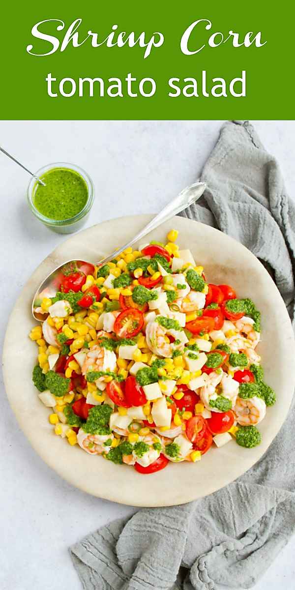 This is a summertime staple around here! Only 20 minutes to make this shrimp corn tomato salad. Super simple and tasty! 183 calories and 2 Weight Watchers Freestyle SP #weightwatchers #healthyeating #healthyrecipes