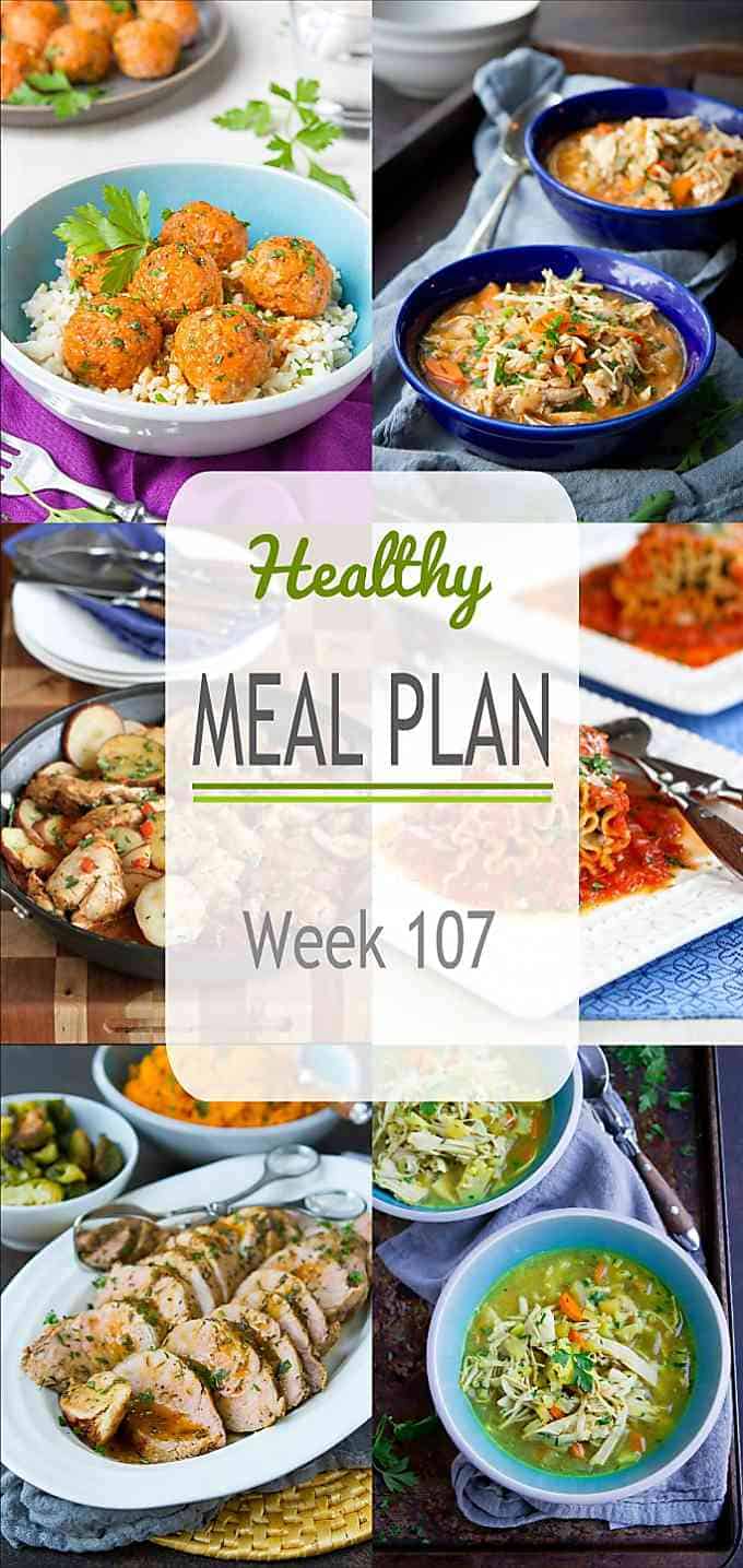 We're getting into comfort food season and this  healthy meal plan has plenty of options, both meat and meatless. #mealprep #mealplanning #dinner