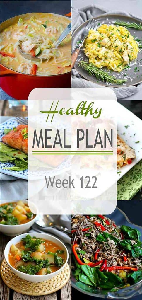 This week's healthy meal plan proves that healthy eating can be satisfying. A great mix of flavors in this week's recipes! | Meal Plan | Dinner | Meal Prep #mealplanning #mealprep #healthydinners