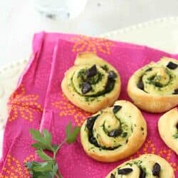 Savory Rolls with Olives & Parsley Gremolata