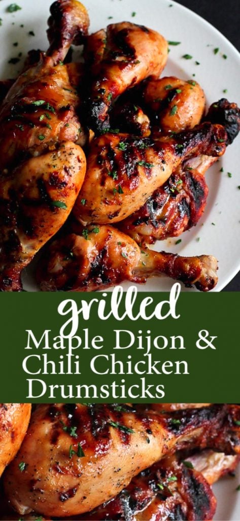 Take your backyard barbecue from good to great with these tender and tasty Grilled Chicken Drumsticks with a savory-sweet Maple Dijon Chili Sauce. Plus, they’re healthier than most drumstick recipes out there! 297 calories and 3 Weight Watchers SP | How long to | Marinade | Recipes easy | How to | bbq | Best | Recipes summer #chickendrumsticks #grilledchicken #weightwatchers #chickenmarinade 