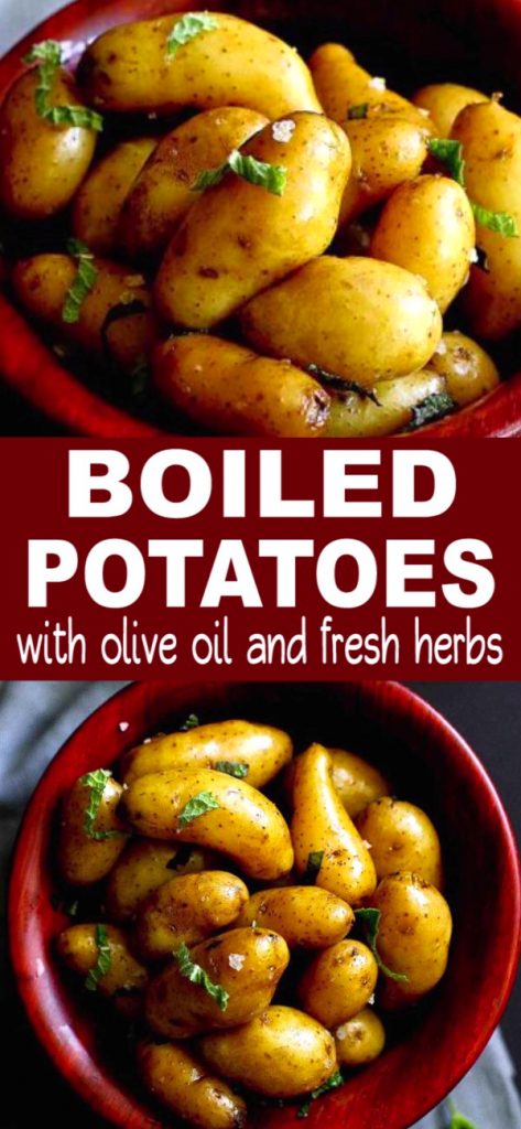 These boiled potatoes, with olive oil and fresh herbs, couldn’t be simpler, but the flavors will convince you to make this over and over again. 87 calories and 3 Weight Watchers SP | Recipes | With skin on | How to | How long to | Recipes side dishes | How long do you #boiledpotatoes #potatorecipes #weightwatchers #sidedishes