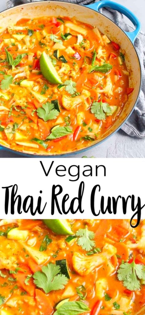 This Vegetarian Thai Curry recipe is a flavorful and healthy plant based meal. Easy to make and packed with veggies. 189 calories and 6 Weight Watchers SmartPoints | Vegetarian | Plant Based | Curry Paste | Recipe | Sauce | Coconut Milk | Easy | Spicy | Healthy #plantbased #vegancurry #thaicurry #vegandinnerideas #wwrecipes #smartpoints