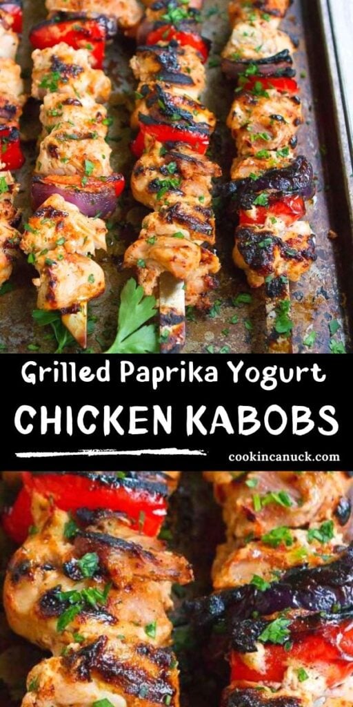 One of my favorite grilling recipes! These Smoked Paprika Chicken Kabobs are marinated in a spiced yogurt sauce, which makes them incredibly tender and delicious. 237 calories and 4 Weight Watchers SP | Thighs | Grilled | Baked | Marinade | On the grill 