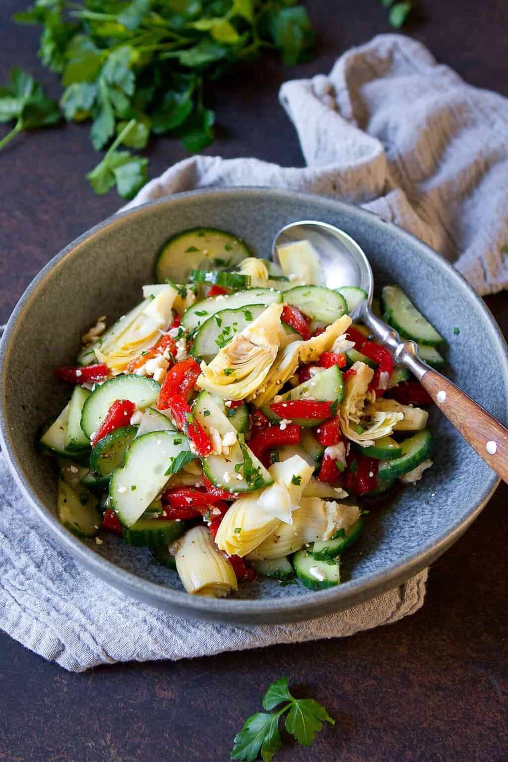 Mediterranean Cucumber Salad Recipe - Cookin Canuck