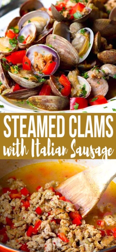 Steamed clams are fantastic for sharing as an appetizer. Serve with some crusty bread to dunk in the broth and scoop up the Italian sausage. 192 calories and 3 Weight Watchers SP | In white wine garlic | Recipes easy | Seafood