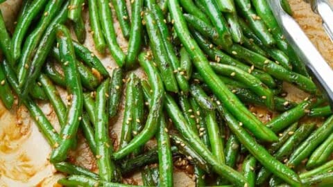 green beans miso dressing Green beans with miso dressing